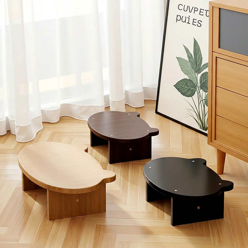 Footrest Under Desk - Wooden Undertable Footrest Household Solid Wood