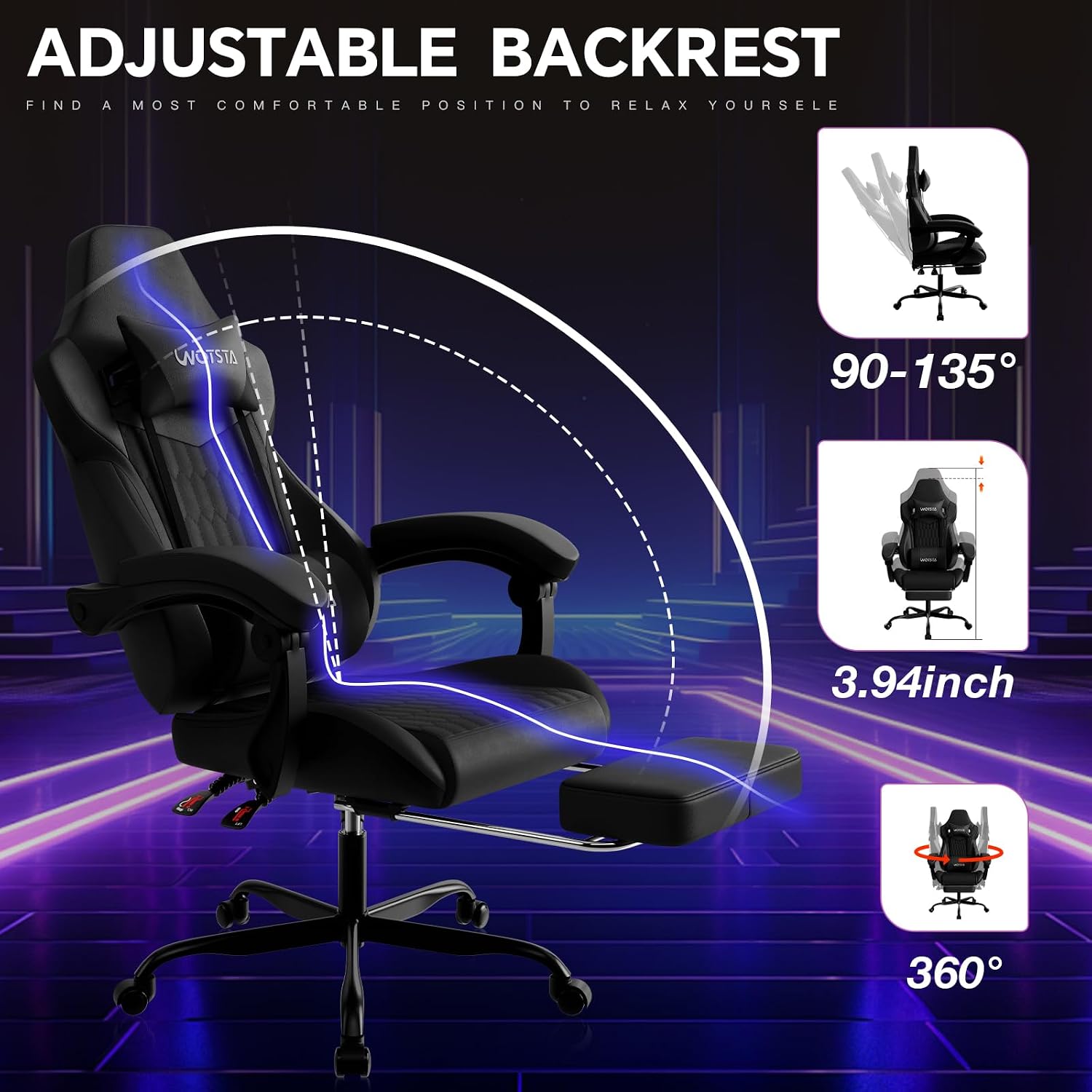 Gaming Chair with Footrest, Hi - огляд і ціна Video Gaming & Esports Usd Acc