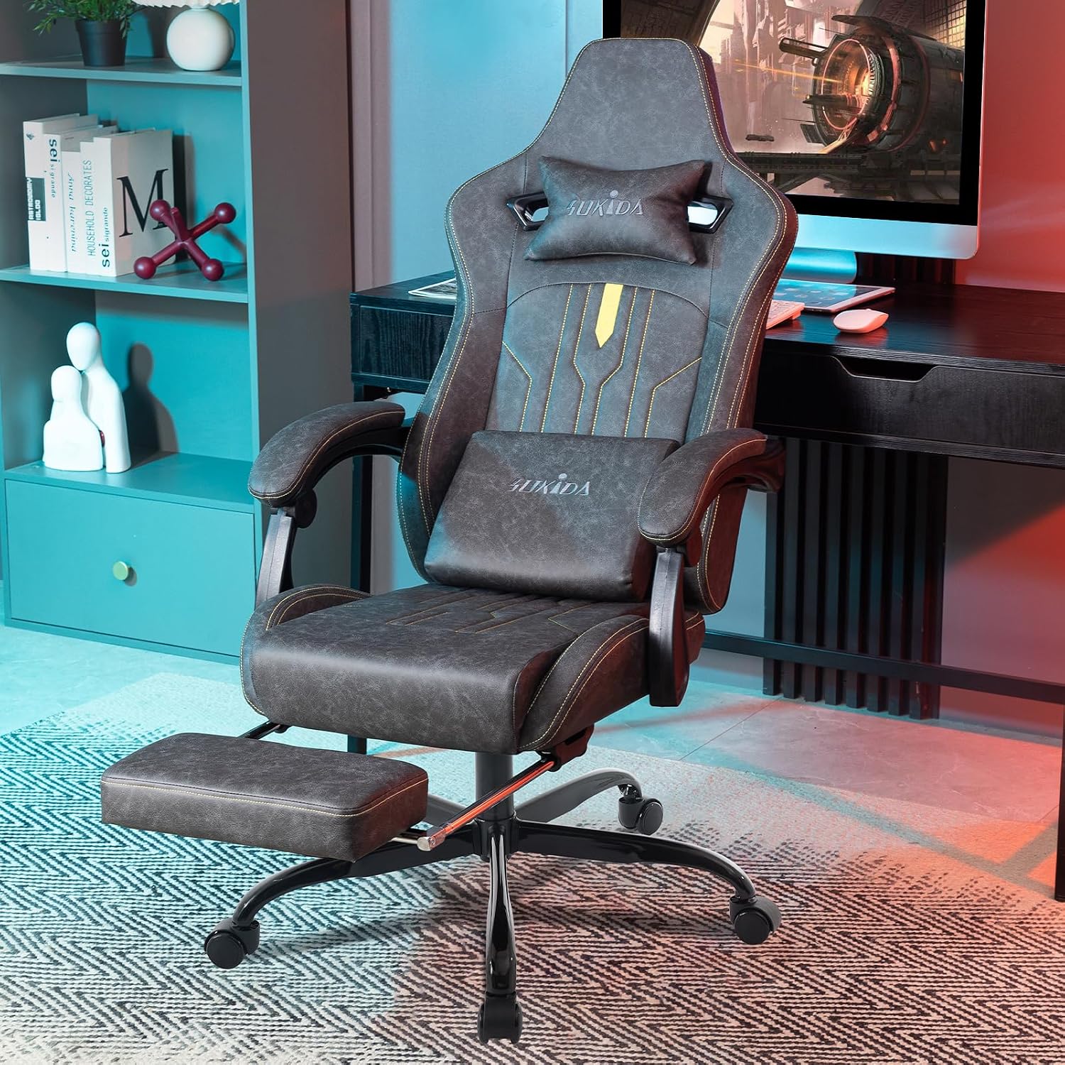 Gaming Chair with Footrest Erg - огляд і ціна Video Gaming & Esports Usd Acc